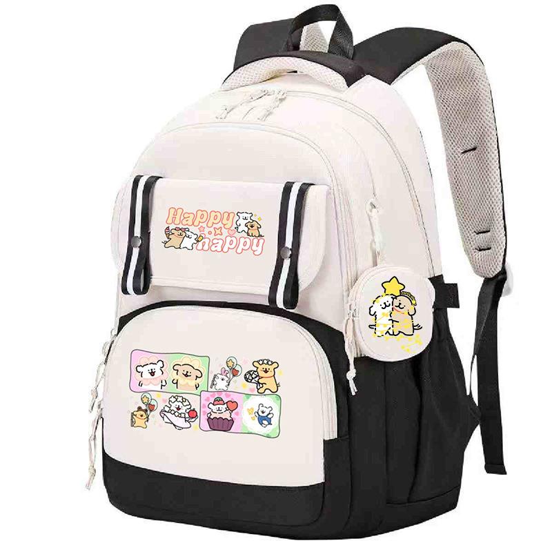 Line puppy cute college style schoolbag large capacity foreign trade campus junior high school students versatile children's backpack