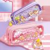 Zipper Cartoon Pencile Case Kawaii Capybara Makeup Bag Fashion Stationery Holder  Women