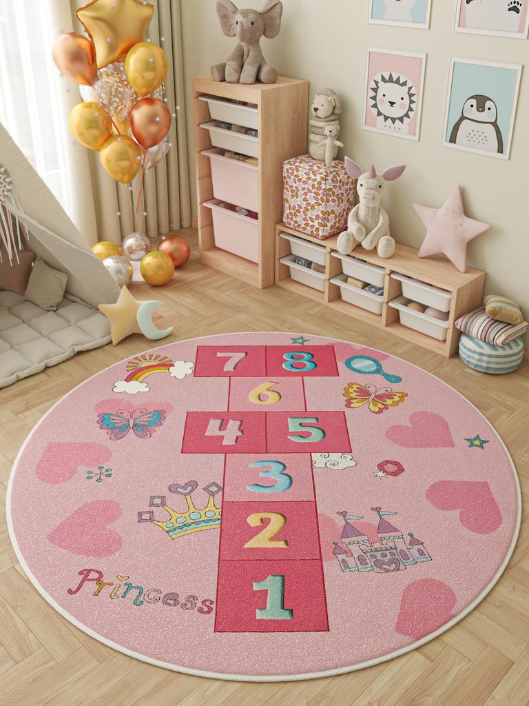 Cartoon Animal pattern children's room round rug Cartoon Style Living Room Decoration Carpet Color Round Rugs for Bedroom