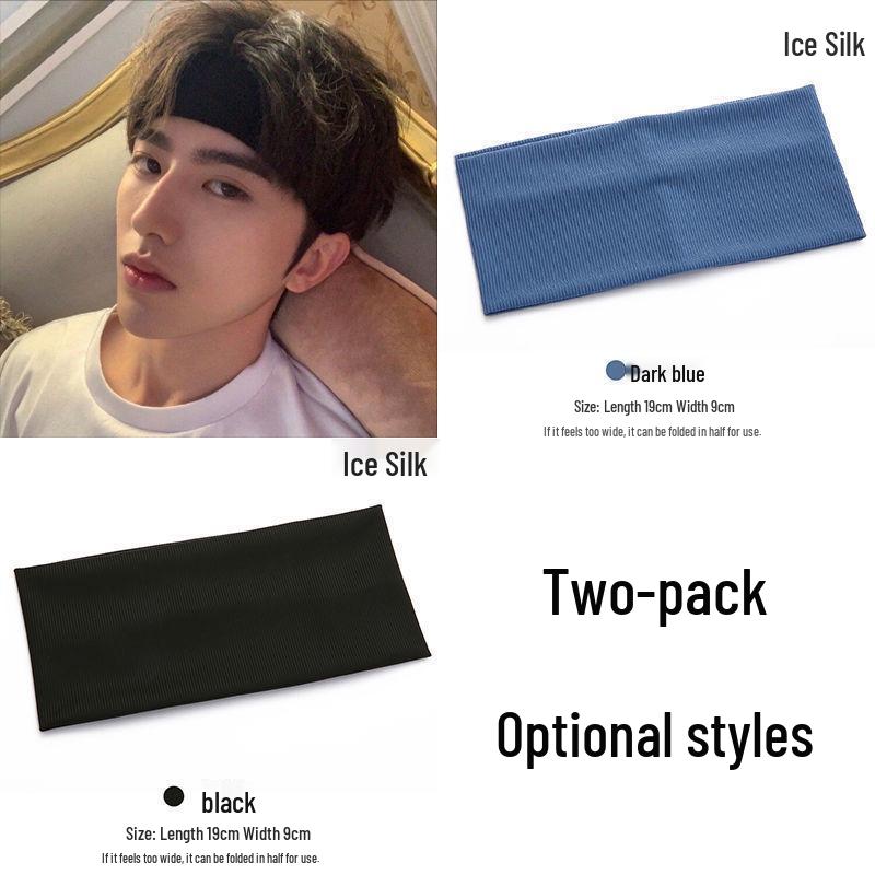 Trendy Sweat-Absorbing Men's Headband - Cool Street Style Hair Accessory for Summer