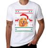 Golden Retriever Merry Woofmas Christmas Goldie Dog Gift TShirt Street Art Print Tee Shirt