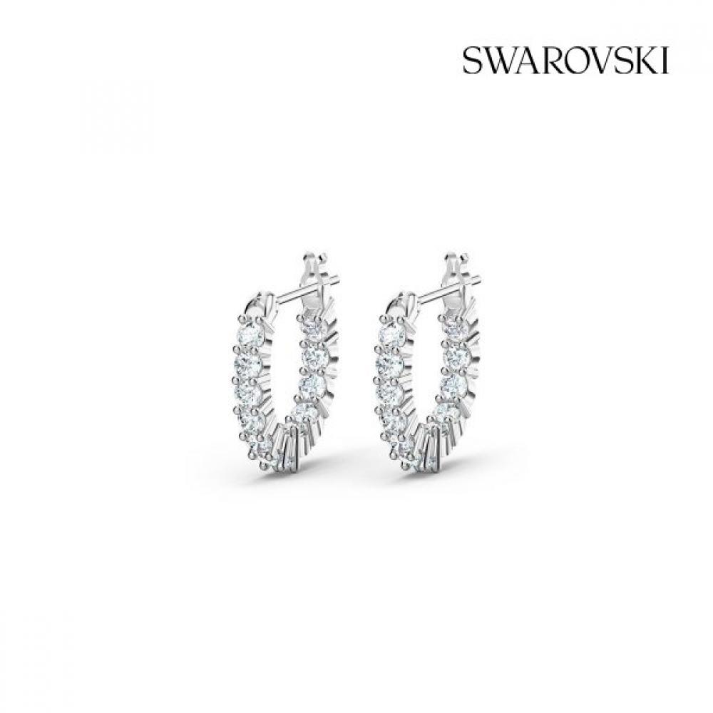 Swarovski Rhodium Hoop Earrings 5562126