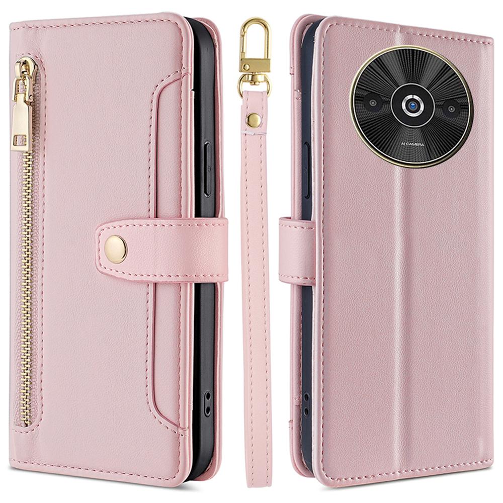 For Xiaomi Redmi A3 4G/Poco C61 4G Crossbody Phone Case Wallet Zipper Pocket Leather Cover