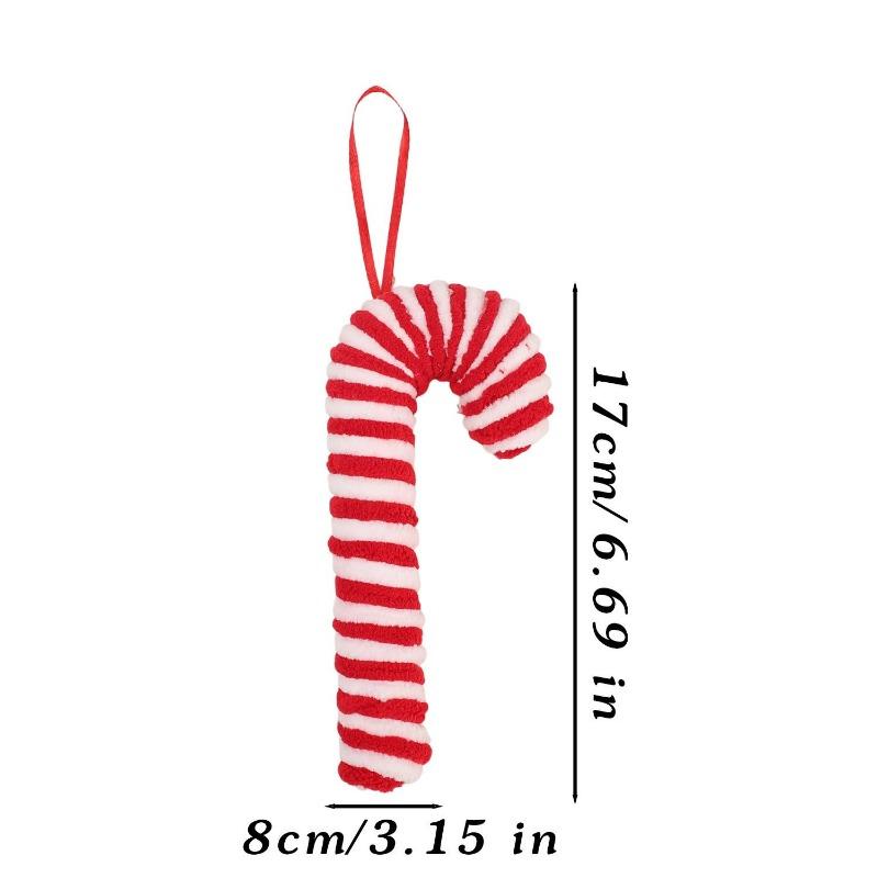 1/6x Red White Foam Candy Cane Christmas Hanging Ornament Large Tree Decoration Xmas Holiday Party Decor New Years Candy Canes
