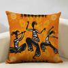 African Oil Painting Cushion Cover Dancing Girl Art Painting Sofa Decorative Pillowcase Home Living Room Pillow Cover 45x45cm