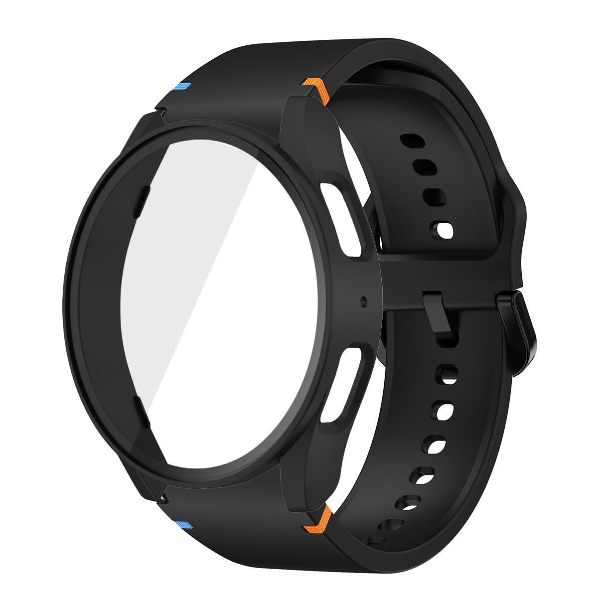 

Silicone Strap for Samsung Watch 7 6 5 4 40mm 44mm 5Pro 45mm Band With Case Screen Protector Bumper cover for Wrist Accessories Galaxy Watch 4 40mm