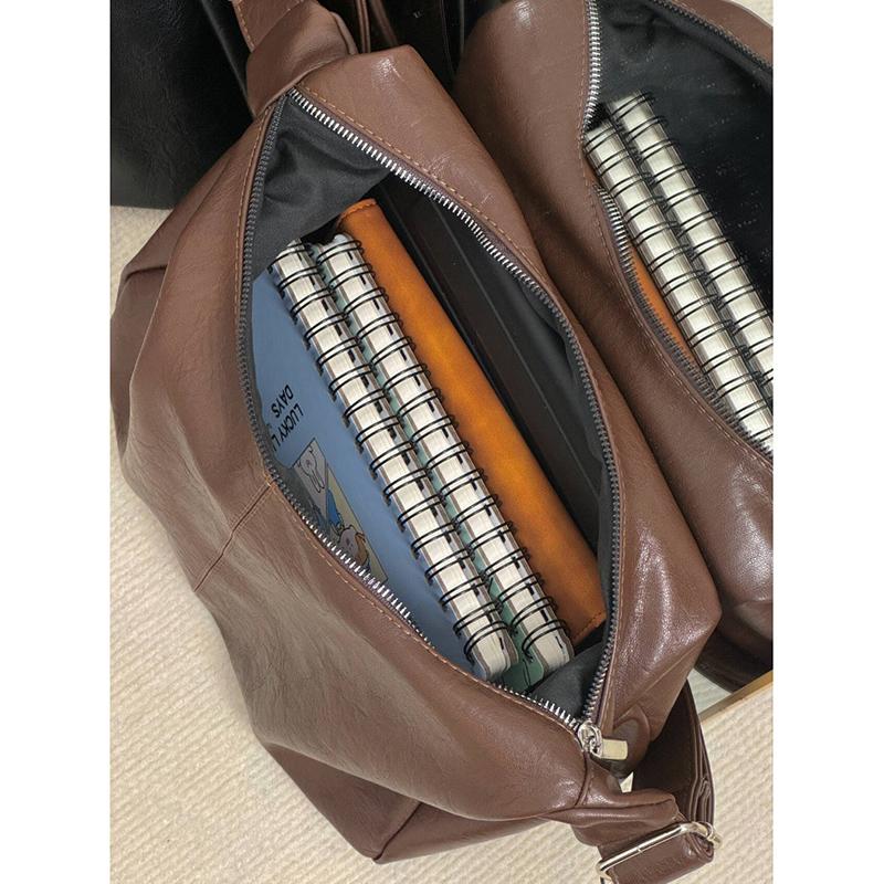 All-Match Women Shoulder Bag Solid Fashion Handbag Commuter Crossbody Bag Women's Minimalist PU Leather Bag