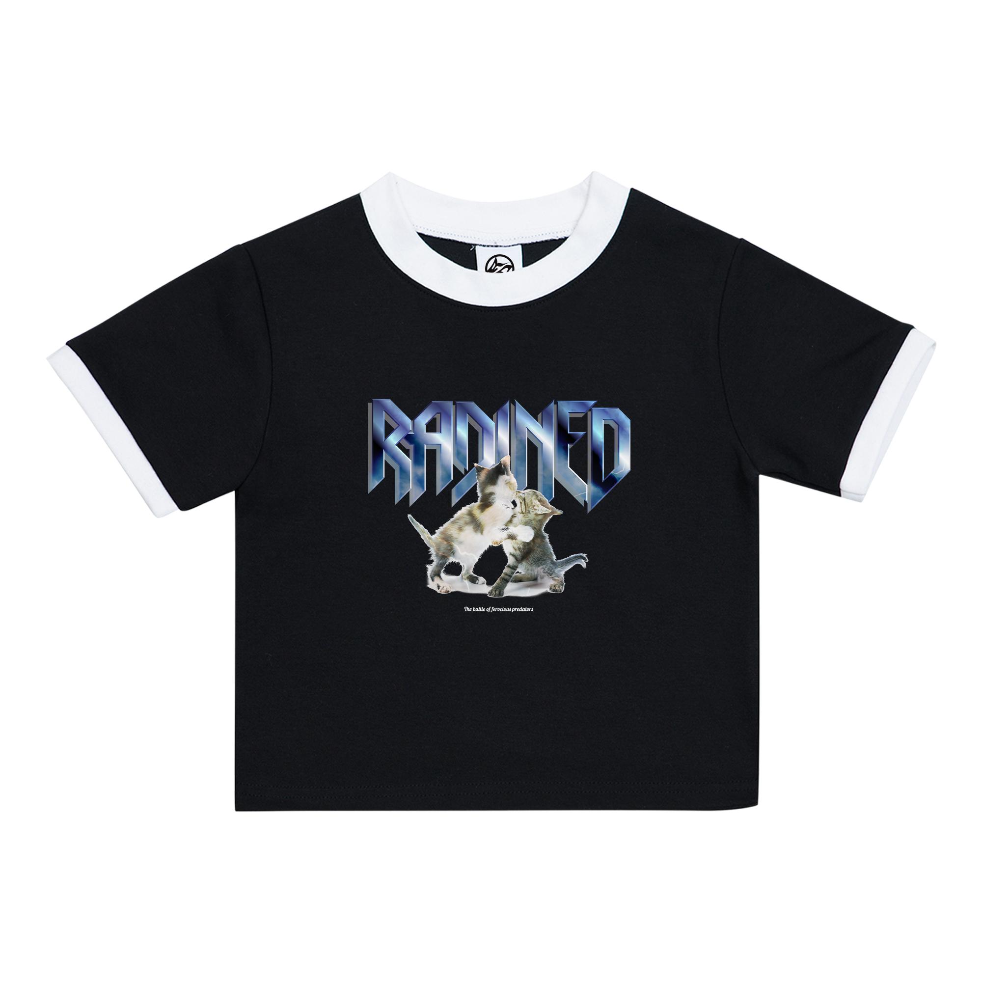 Radineo Cat And Punching Black Crop Top Free