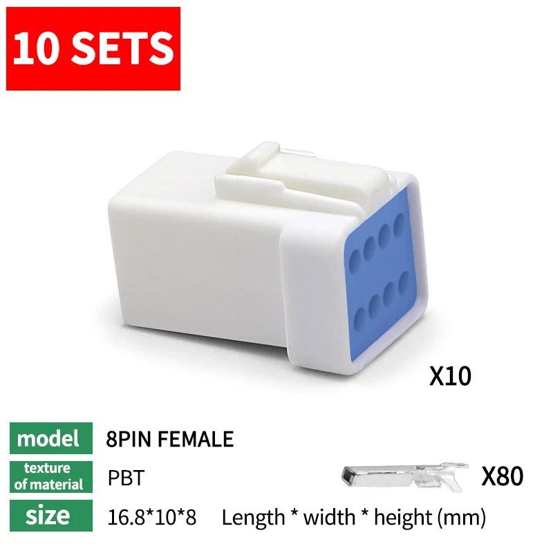 10 sets JST-02R-JWPF-VSLE Mini Car Connector 6T Waterproof Connector Male and Female Plug 03T04T08T