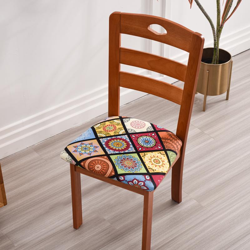 1PC Printing Elastic Dining Chair Cover Stretch Seat Case Slipcovers Chair Covers for Dining Room Wedding Hotel Banquet Office