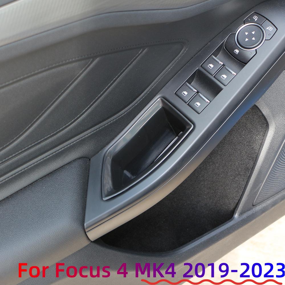 Car Door Armrest Storage Box for Ford Focus 4 MK4 2019-2026 LHD Handle Container Organizer Stowing Accessories 2pcs