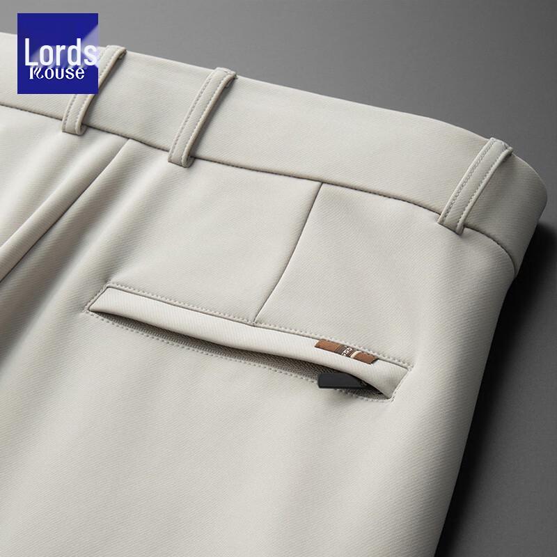 LUOZI Men's Spring Autumn Business Casual Straight-Leg Trousers