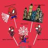 Spider-Man Cake Figurine, Cartoon Toy Baking Accessory for Boys' Birthday Desserts