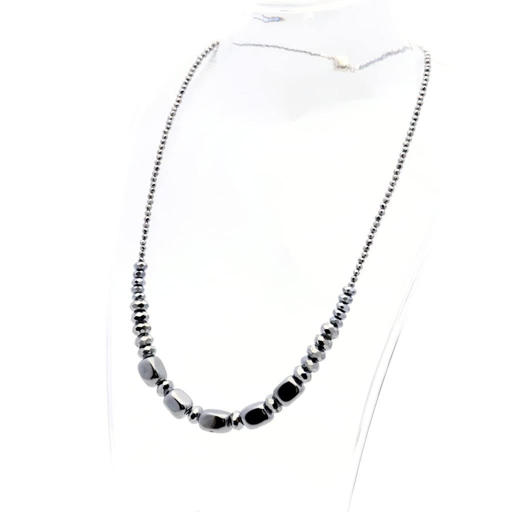 [GOLD STONE] Terahertz Crystal Necklace with Tumbled Gradient Power Stone, Approximately 50cm Long