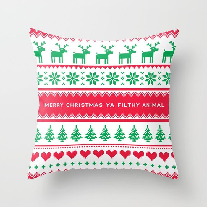 New Christmas Polyester Pillowcase Car Pillow Sofa Cushion Christmas Gifts