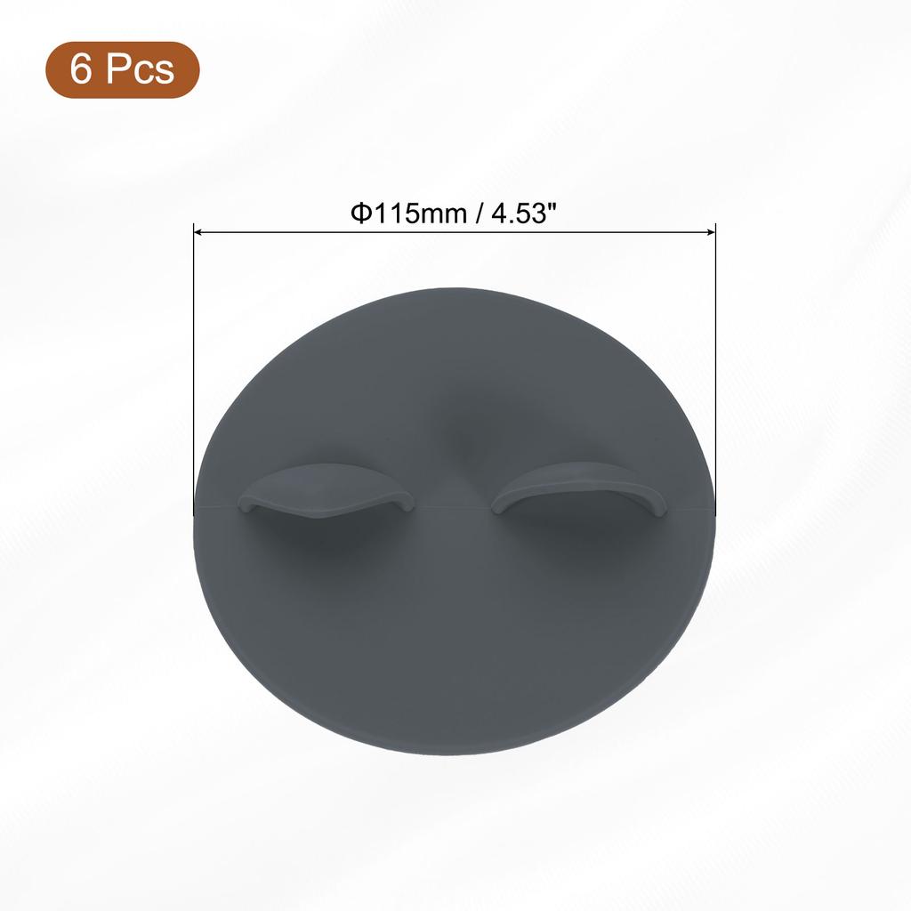 6Pcs Silicone Cup Lids 3.9/4.5 Inch Mug Cover Seal Cat Ear Silicone Cup Covers Airtight Mug Lid Hot Cold Drinks Glass Coffee Cup