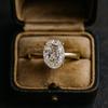 Oval Cut Diamond Ring – Yellow Gold Plated Solitaire Ring, Engagement, Wedding, Anniversary, Promise Ring, Gift for Her