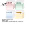 Striped Memo Pads Planning Sticky Notepads, Task Pads, Removable Portable Stickers Self-Adhesive Note Paper for Daily To-Do Lists And Organization