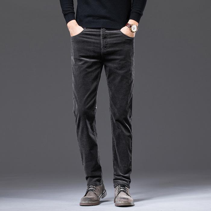 

Чоловічі повсякденні вельветові штани – вільні, прямі, універсальні на весну та осінь 2024 36 темно-сірий