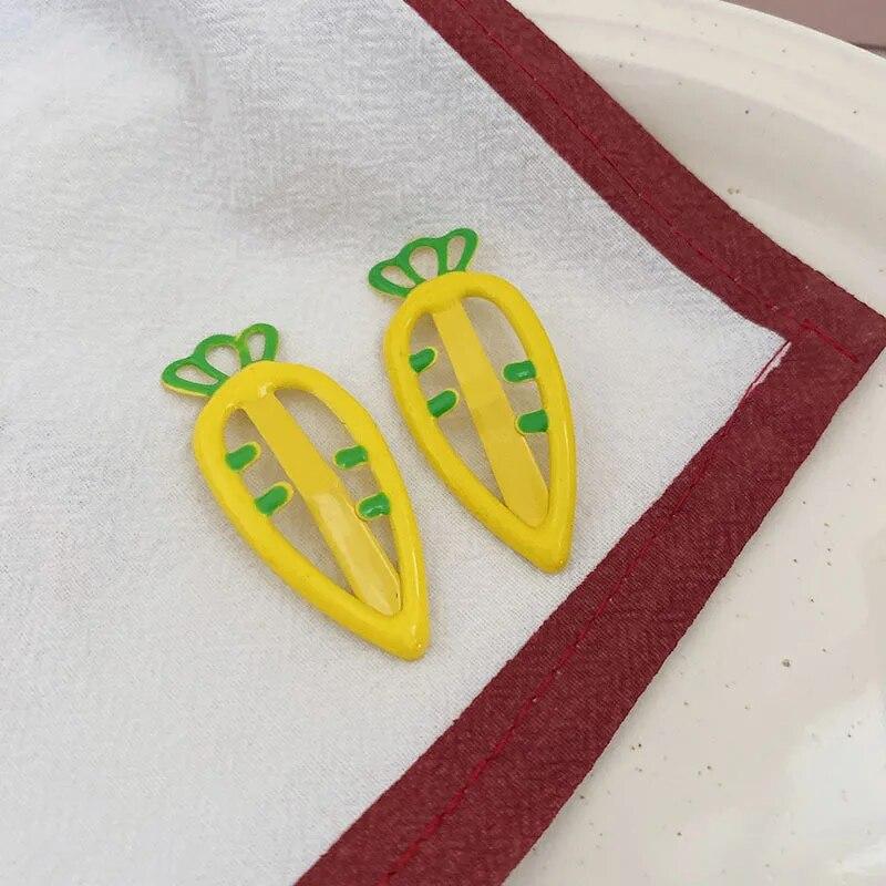 

Набор детских заколок для волос, милые заколки с редисом из мультфильма, заколки для челки, корейский детский зажим для волос, головные уборы, аксессуары для волос для девочек