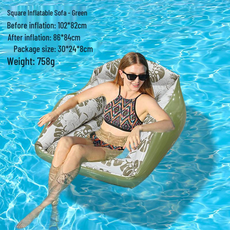 Eco-Friendly Inflatable Mesh Seat Raft - Single Person PVC Floating Pool Sofa