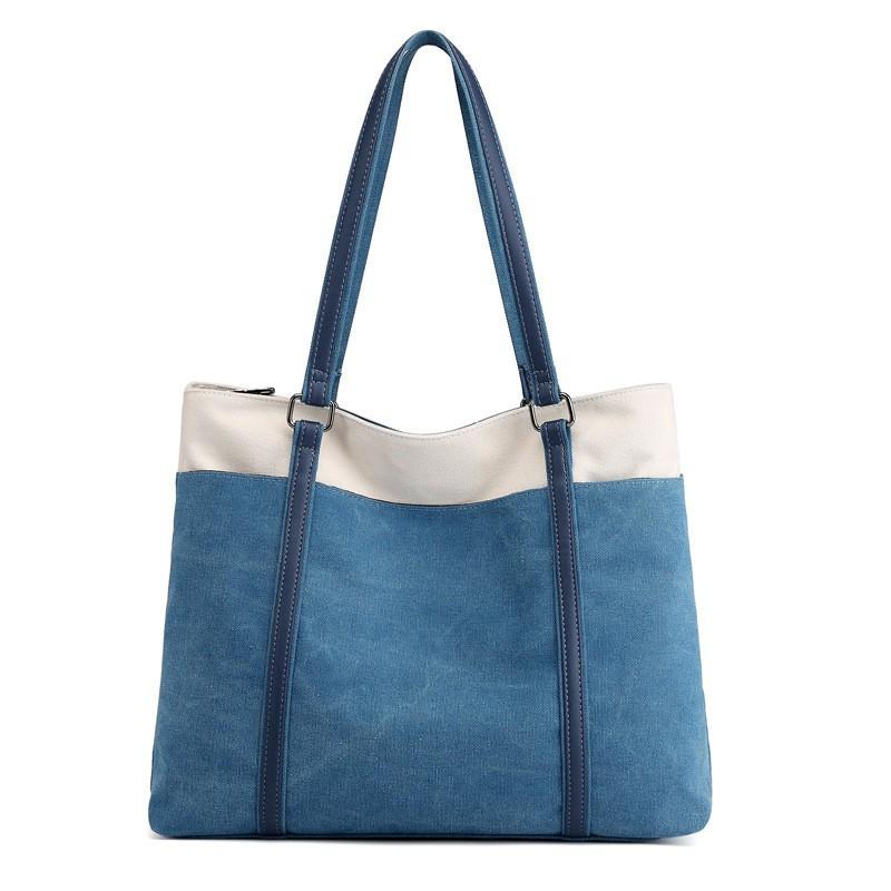 One-shoulder Handbag Version Casual Women s Fashionable Fabric Pure Color Bag All-matching Canvas