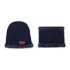New Winter Men Simple And Stylish Knitted Hat Scarf And Gloves Winter Solid Warm Knitted Set Winter Warm Gifts For Male