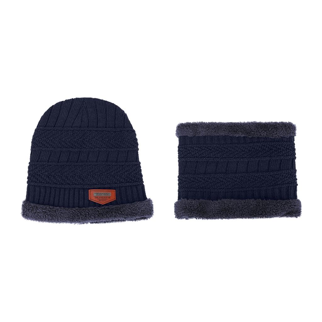 New Winter Men Simple And Stylish Knitted Hat Scarf And Gloves Winter Solid Warm Knitted Set Winter Warm Gifts For Male