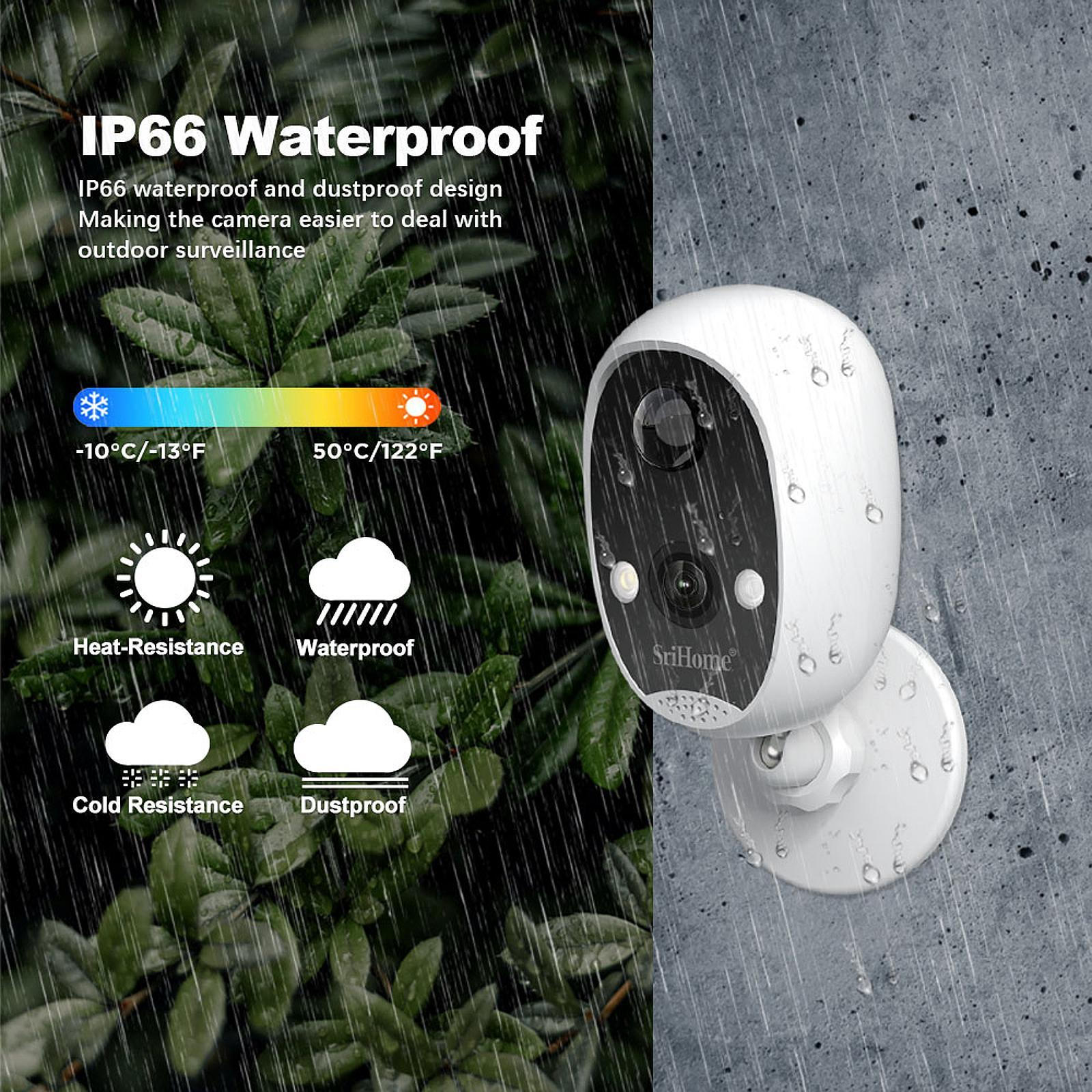 

Home Security Camera Rechargeable High Performance Easy Installation with Bracket Outdoor Indoor