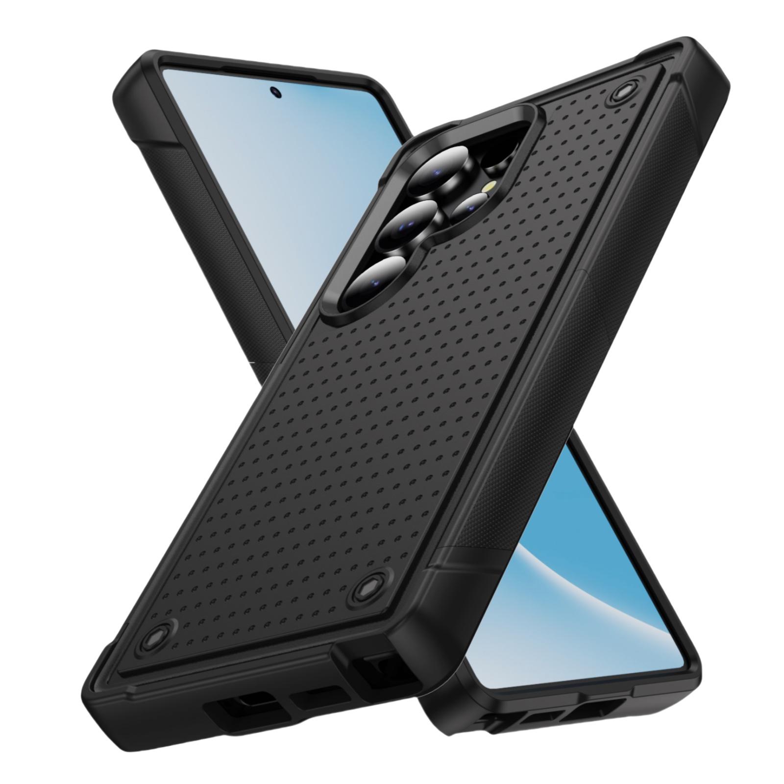 

Dual Layer Armor Case for Samsung Galaxy S25 Ultra S24 Plus S23 FE S22 S21 Non-Fingerprint Heavy Duty Rugged Cover for Galaxy S25 чорний