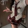 Sexy lingerie JK uniform seduction sexy senior British miniskirt free cosplay couple mood