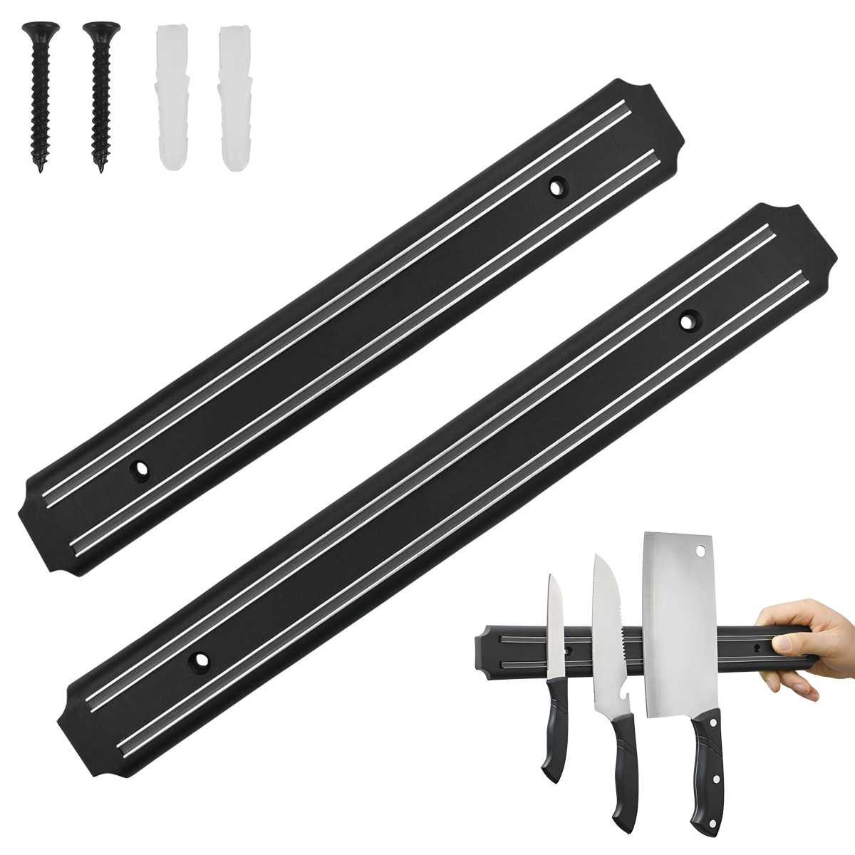 

Магнитный держатель для ножей, Пластиковый сильный магнитный держатель для ножей, Домашний стеллаж-органайзер для хранения ножей, Стеллаж для хранения инструментов