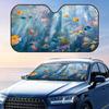 Sea World Fishes Sun Visor Foldable Car Windshield Sun Shade UV Protection Reflective Heat Insulation Reusable Cover