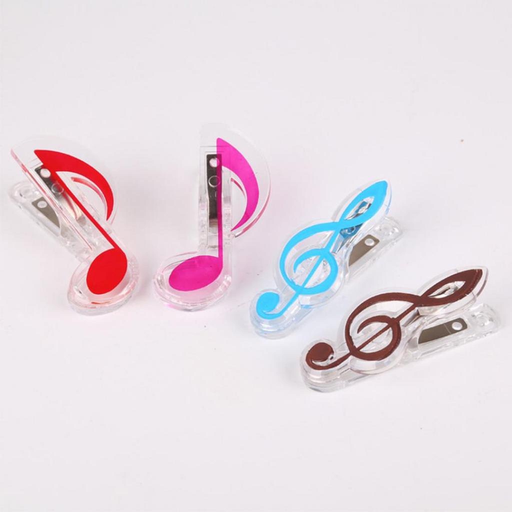 Härlig plastmusikboksida Musiknotform Klämma Treble Clef Bookmark