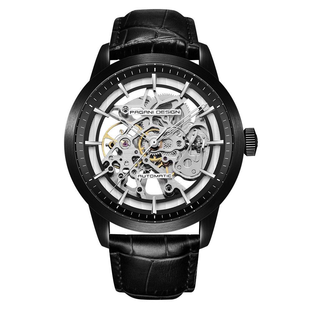PAGANI DESIGN Marke Mode Sport Lederuhren Herren Luxus Automatisch Mechanisch Skelett Wasserdichte Uhren Relogio Masculino