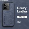 KEYSION Luxury Retro PU Leather Case for Realme GT 7 7T 5G Soft Silicone+PC Shockproof Phone Back Cover for OPPO Realme GT 7T 5G