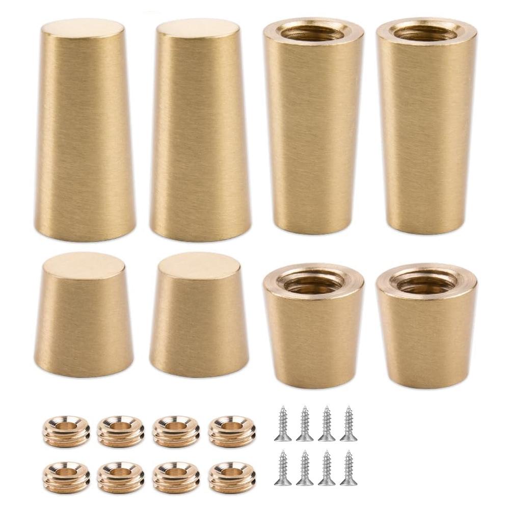 Brass Feet for Wooden Serving Trays Cutting Boards Jewelry Boxes and Bathroom Trays with 4x30mm and 4x15mm Options