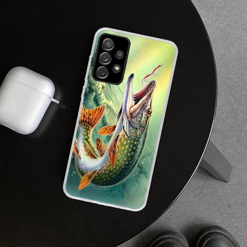 Offshore Angling Fishing Fish Rod Phone Case for Samsung Galaxy A17 A16 A26 A36 A56 A57 A37 A15 A25 A35 A55 A14 A24 A34 A54 A13