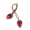 Cute Strawberry Bag Pendant Braided Strawberry Ornaments Creative Keychain Strawberry Car Hanging