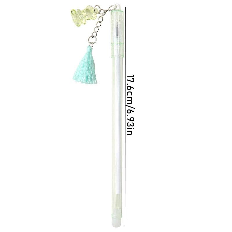 15 Piece Lytwtw's Stationery Cute Tassel Pendant Waterbased Pen School Office Supplies Neutral Pen Creative Sweet Lovely Pen