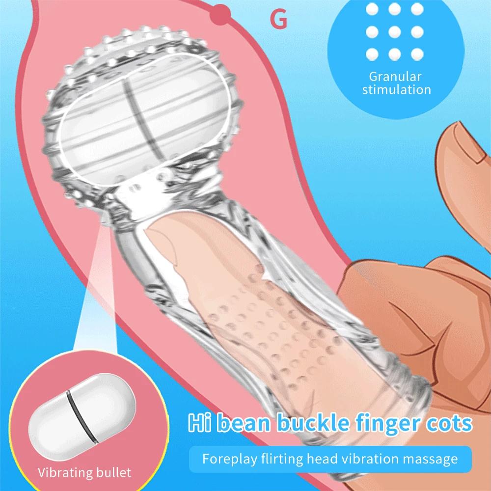 Masturbare cu degete 2 bucăți stimulator erotic pentru clitoris Masturbare feminină punct G Prezervative pentru masaj anal Jucării sexuale pentru cupluri