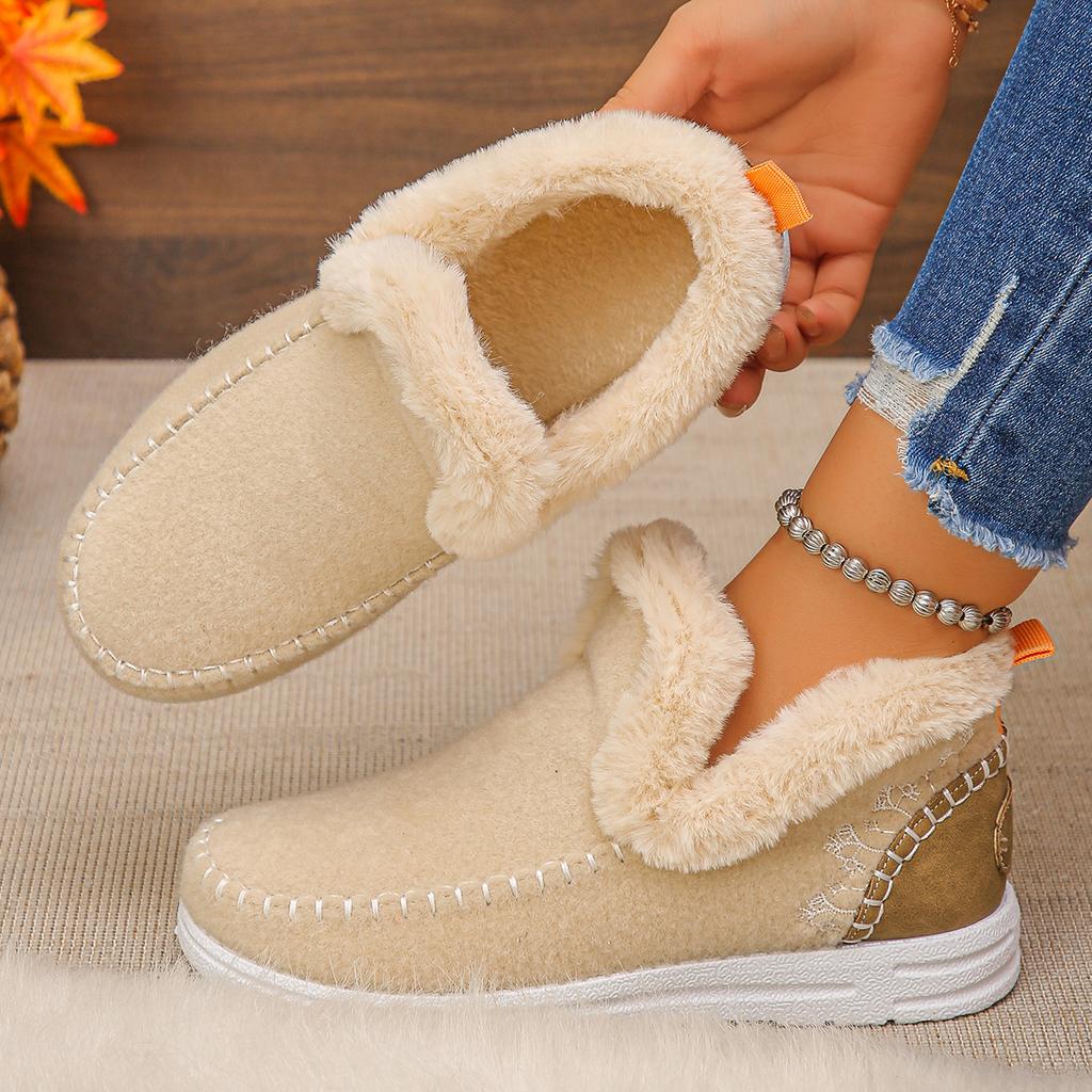 Fashion 2025 New Women Snow Boots Trend Casual Thickened Fluff Shoes Women Winter Keep Warm Comfortable Ankle Boots Zapatos De Mujer