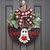 Handmade Wood Plaque Welcome Sign Stylish Indoor/Outdoor Wall Hanging for Halloween Enthusiasts Holiday Window display