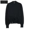 CINOH [Good Condition] 23WKN505 Cotton Fringe Knit Sweater/ Tops F blackUsed