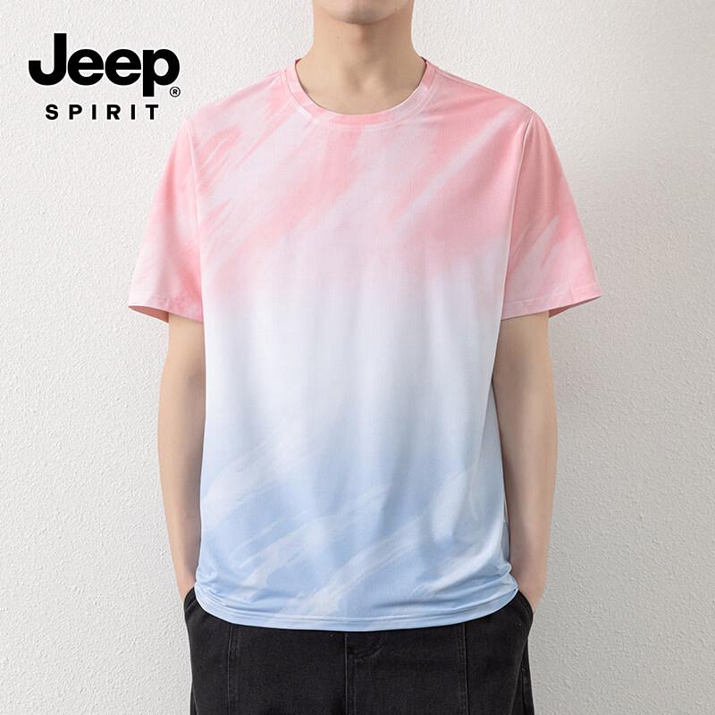 

Мужская футболка JEEP SPIRIT с градиентом из ледяного шелка, быстросохнущая XL