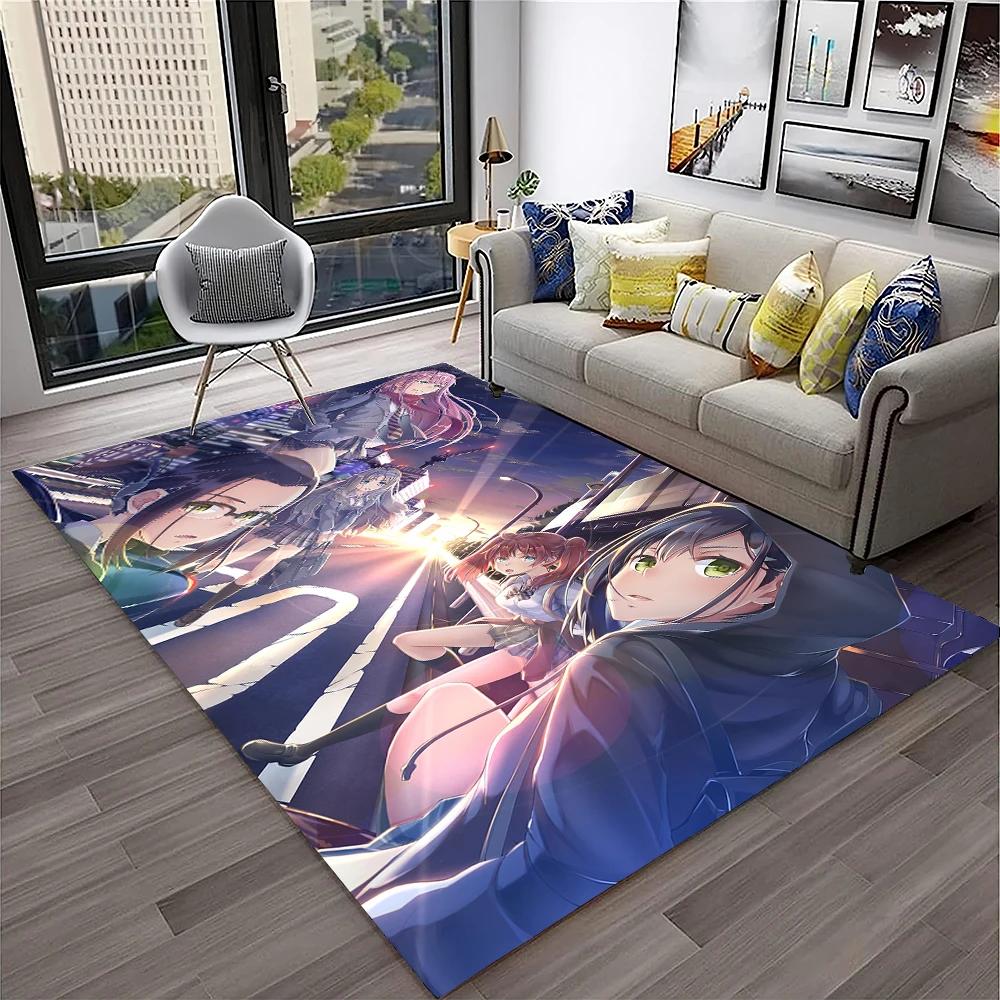 DARLING In The FRANXX Cartoon Zero Two Sexy Girl Carpet Rug for Home Living Room Bedroom Sofa Doormat Decor,Non-slip Floor Mat