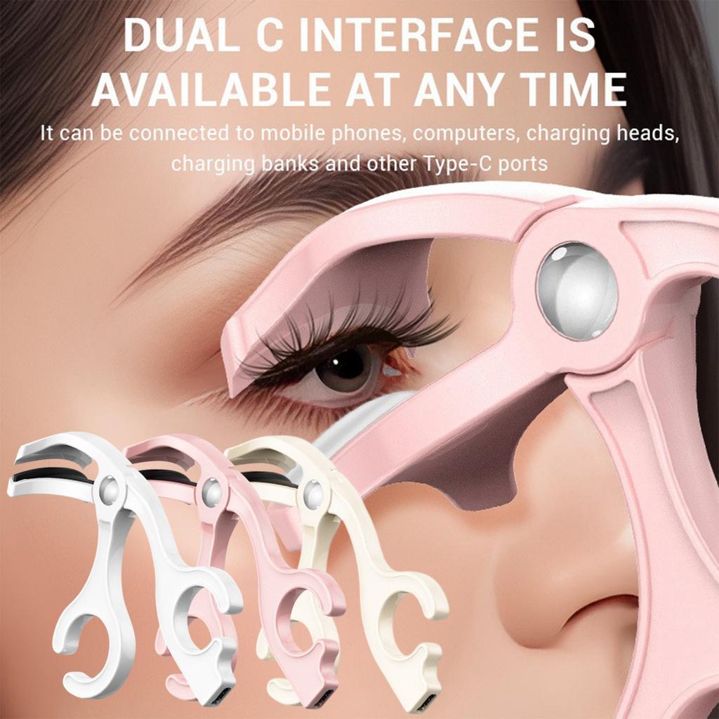 Electric Eyelash Curler, Wide Angle Eyelash Curler, Portable Novice Eyelash Tool.