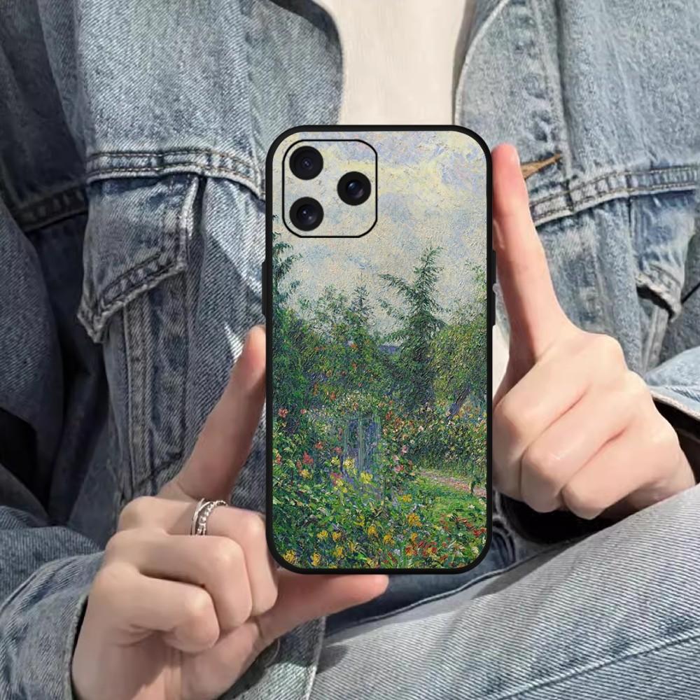Camille Pissarro Painting Phone Case For Samsung S20 S21 S22 S23 S24 Note 20 4G 5G Plus Ultra Black Soft Shell