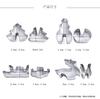 8pcs Christmas Cookie Mould Snow Man Tree Elk Sainless Steel Biscuit Cutters for Christmas Diy Buscuit Dessert Baking Supplies