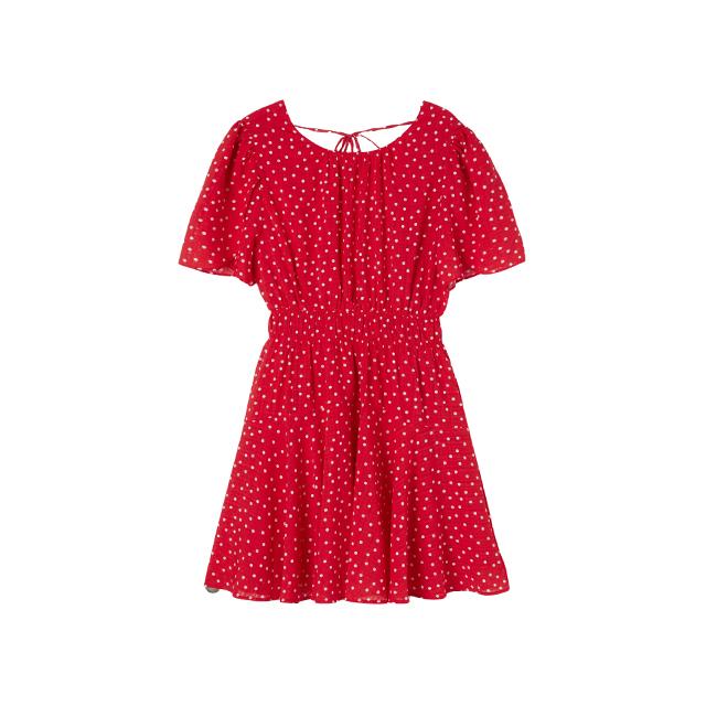 Rap Dot Print Mini Dress Aq2Wo561